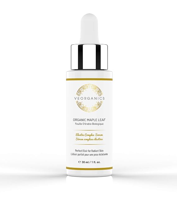 Organic Maple Leaf Elastin Complex Facial Serum - Rich in Vitamin C Serum - Face Serum Skin Care - Anti Aging Serum - Beauty & Personal Care Serum for Face - Facial Skin Care Products by VeOrganics