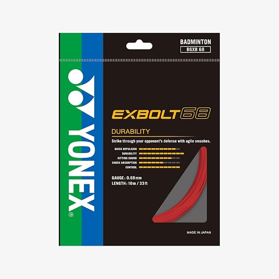 YONEX Exbolt 68 Badminton String (Flash Red)