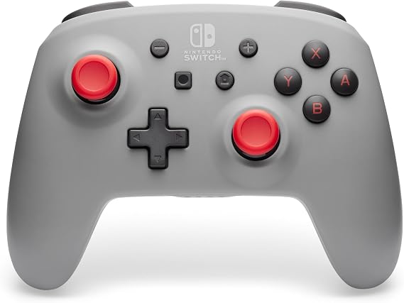 PowerA Wireless Controller for Nintendo Switch - Retro Grey, Nintendo Switch - OLED Model, Nintendo Switch Lite, Gamepad, game controller, Bluetooth controller, motion controls, officially licensed