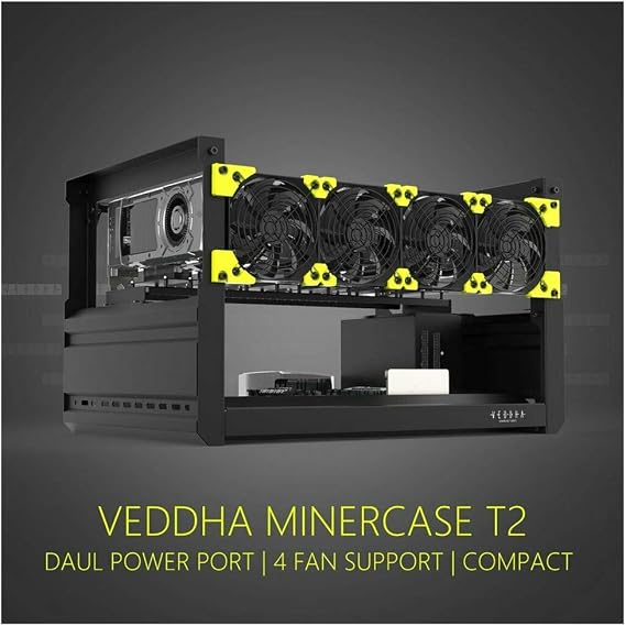 6/8 GPU Aluminum Stackable Open Air Mining Computer Frame Rig Ethereum Vedda 6GPU-T2