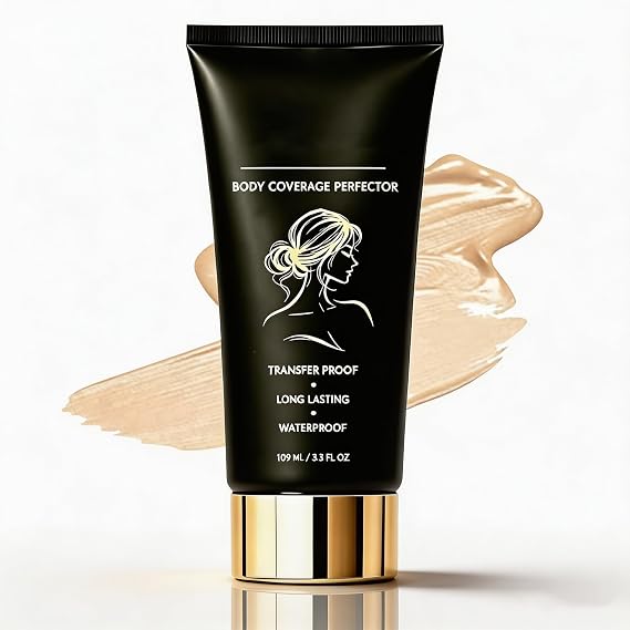 Body Coverage Cream, Waterproof No Transfer Leg & Body Makeup Foundation | Tattoo Concealer & Bronzer for Women, Daily Routine, All Skin Tones, Long-Lasting Coverage for All Skin Types (Warm)