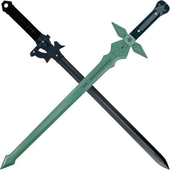 MedievalDepot SAO Dark Repulser & Elucidator Dual Blades Combo - Overall 30" Metal Blades - Nylon Back Sheath