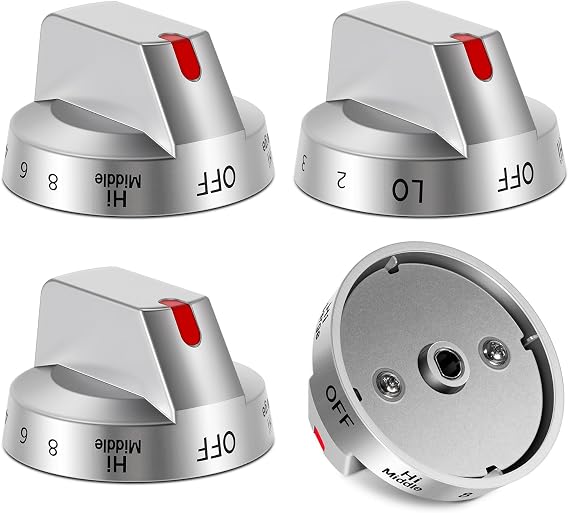 DG94-03500A/Z Knobs for Samsung Electric Stove, DG94-03500V DG94-03500W Knob Replacement Compatible with Samsung Electric Range NE63T8111SS/AA NE63T8311SS/AA NE63T8751SS/AA