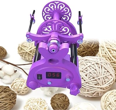 JOSBY Digital Display Electric Spinning Wheel, Knitting Wool Yarn Winder, 14mm Aperture&Stepless Speed Regulation, with 3pcs Spools, 48 Oz Capacity, Forward&Reverse Switching, for Tailor Shop, Home