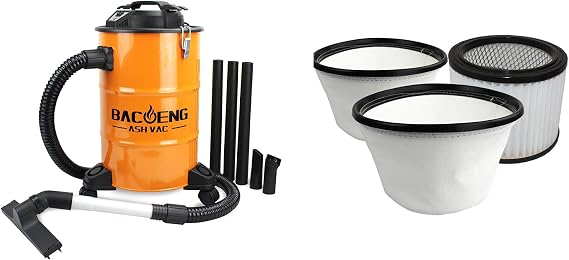BACOENG Ash Vacuum and Pleated Filter