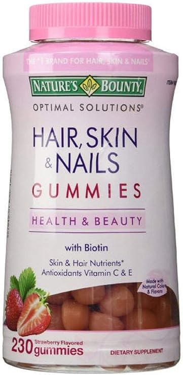 Nature's Bounty Hair Skin and Nails, 230 Gummies, 230 Count (Pack of 1)