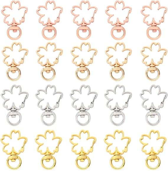 ABOOFAN Keychain 20 pcs DIY Pendant Keychain Charm Set 1.41 X 0.90 X 0.19 in Hanging Ornaments for Bags Keys Car Accessories Women S Accessories
