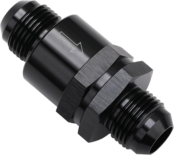 10AN Non Return One Way Inline Check Valve Fitting Aluminum Black