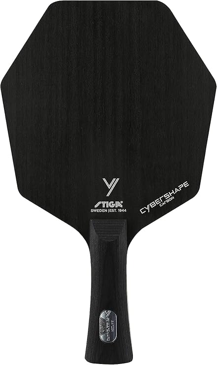 Stiga Cybershape Carbon Professionelles Tischtennisholz – Neuer Revolutionärer Profi Tischtennisschläger Einzigartige Hexagonal-Form Größere Schlagfläche - Master Konkav