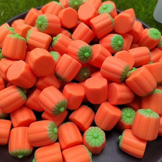20 Pcs Fake Candy Pumpkin Resin Candy Mini Pumpkins