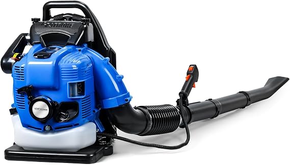US Shipped 75.6CC Leaf Blower - 4 Stroke Backpack Gas Powered Leaf Blower, Lawn Blower Air Cooling Gasoline Back Pack Grass Blower, Backpack Snow Blower for Lawn Care Yard Grass Patio