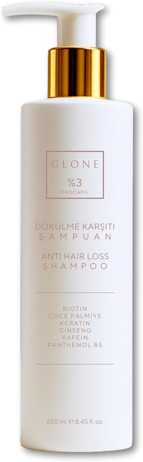 GLONE Anti-Spill Repair Shampoo, 250ml - 3% Procapil & Keratin, Strengthening Against Breakage and Breakdowns, Sulfate-Free
