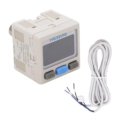 Digital Pressure Switch Controller, Air Pressure Regulator Valve | 12-24V DC, 0-101kPa Range, RC 1/8in Thread, Pneumatic Control for Air/Vacuum Systems, Industrial Automation(ZSE30A-01-P-L)