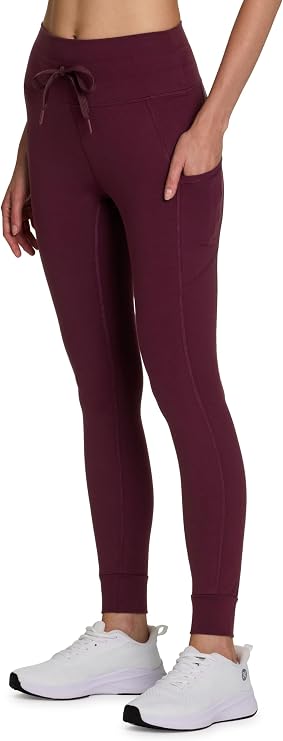 RBX Active Women's Legging with Drawstring Waist, Full Length High Waisted Super Soft Squat Proof Yoga Legging with Pockets