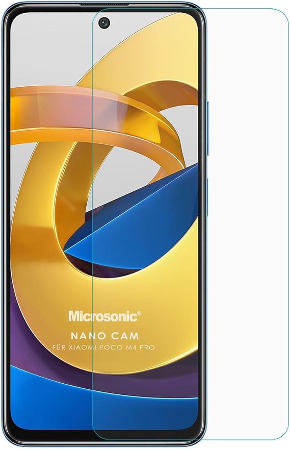Microsonic Xiaomi Poco M4 Pro Nano Glass Cam Ekran Koruyucu [Poco M4 Pro 4G ile Uyumlu Ekran Koruyucu - Şeffaf]
