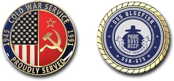 USS Bluefish SSN-675 Cold War Service Challenge Coin