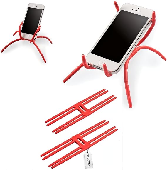 Universal Multi-Function Portable Spider Flexible Grip Holder for iPhone Samsung Google Pixel Holder for Cell Phone Smartphones Tablets in Car Bicycle Desk Plane Random Color