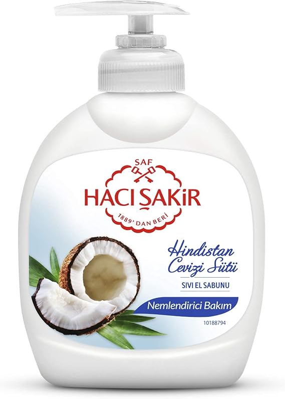 Hacı Şakir Hindistan Cevizi Sütü Nemlendirici Bakım Sıvı El Sabunu (300 ml)