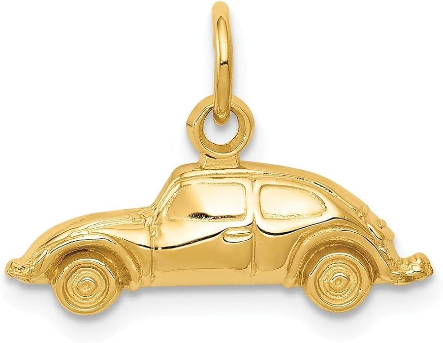 14k Yellow Gold Car Pendant