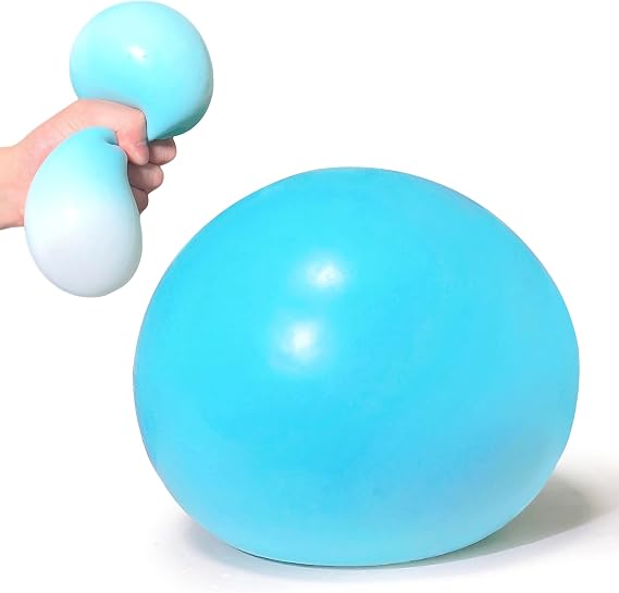 1Pcs 4 Inch Blue Giant Dough Stress Ball for Adults Jumbo Squishy Ball