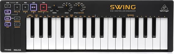 Behringer SWING 32-Key USB MIDI Controller Keyboard with 64-Step Polyphonic Sequencing, Chord and Arpeggiator Modes