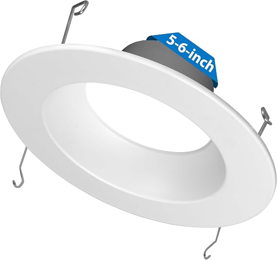 DCR Select LED Can Lights 2700K, White - 800 Lumens Retrofit LED Recessed Lighting 6 Inch or 5 Inch Housing Fit - 54,000+ Hour Lifetime, Energy Efficient & Dimmable by NICOR Lighting