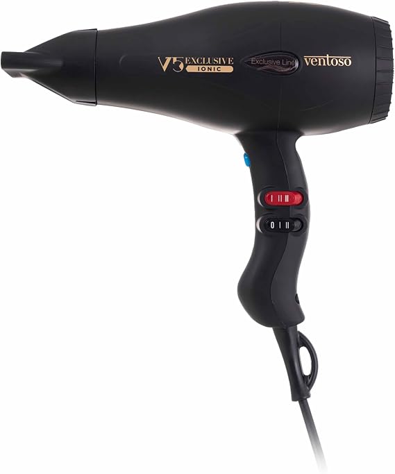 Ventoso V5 Exclusive İyonik 2500 W Profesyonel Saç Kurutma ve Fön Makinesi Silk Touch Black