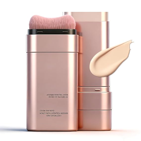 Foundation Stick,2 in 1 Dual-Ended Long-Lasting Water Proof Concealer Stick,Water Soluble Foundation Stick, Easily Cover Skin Blemishes-Full Coverage Makeup(Ivory white)