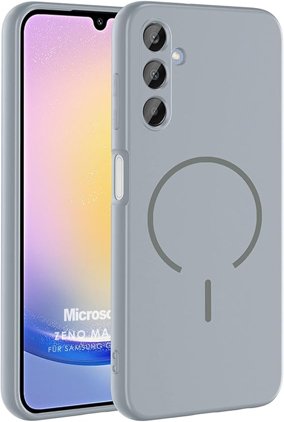 Microsonic Samsung Galaxy A14 için Kılıf Zeno MagSafe Gri [Galaxy A14 ile Uyumlu Kılıf - Gri]
