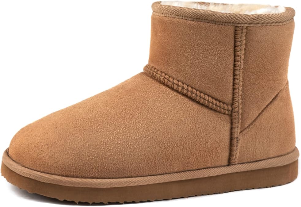 Zizor Women's Fuzzy Bootie Slippers with Memory Foam, Ladies Indoor Outdoor House Shoes