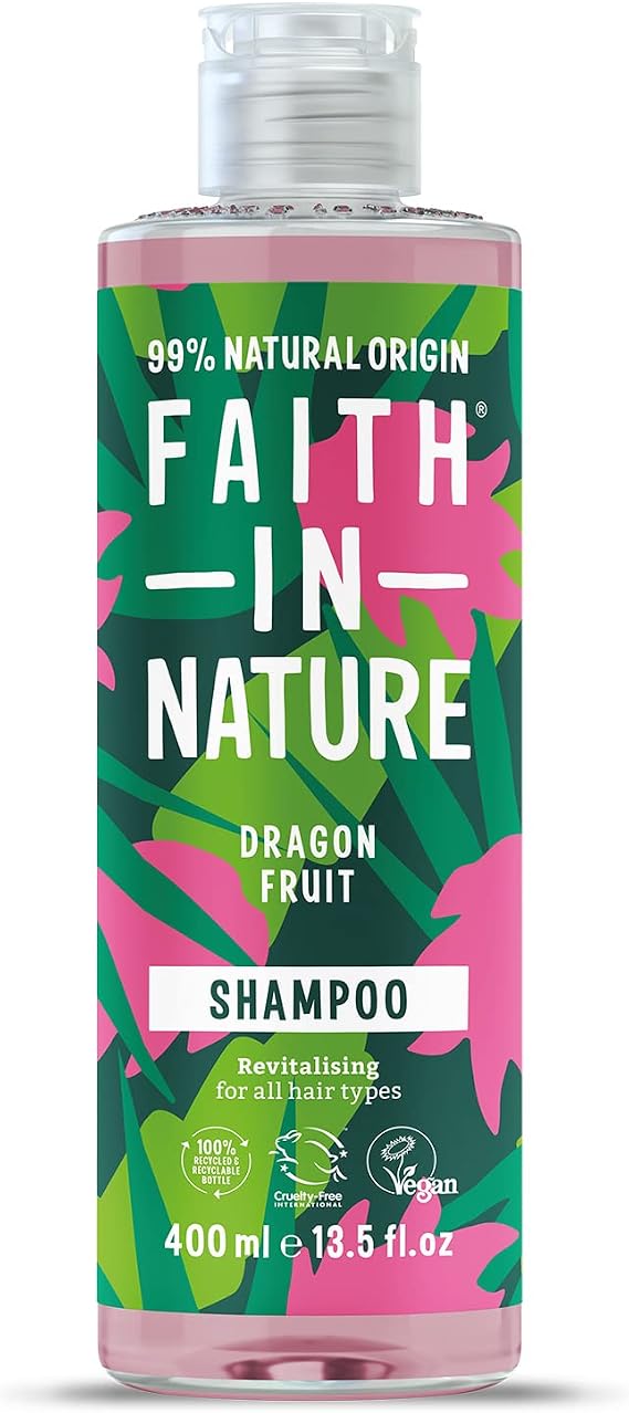 FAITH IN NATURE %99 Doğal Besleyici Şampuan Tüm Saç Tipleri İçin (Ejder Meyvesi, 400 ml)