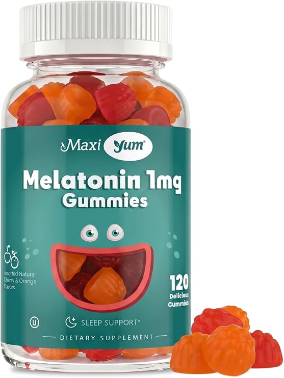 Maxi Health Kids Melatonin Gummies 1mg, Cherry & Orange (120 Count)