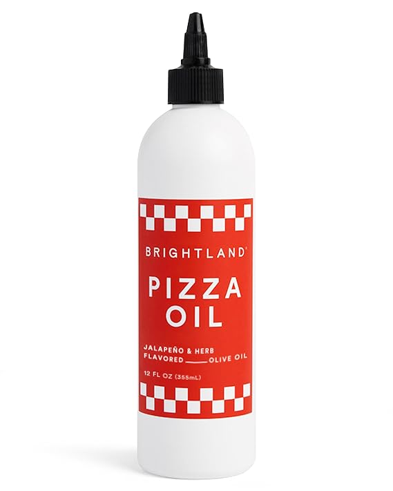 Brightland Pizza Oil, Jalapeno & Herb Infused Olive Oil, 12 Fl Oz