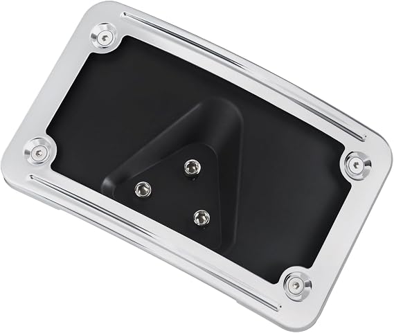Curved Laydown License Plate Mount Frame Fit for Harley
