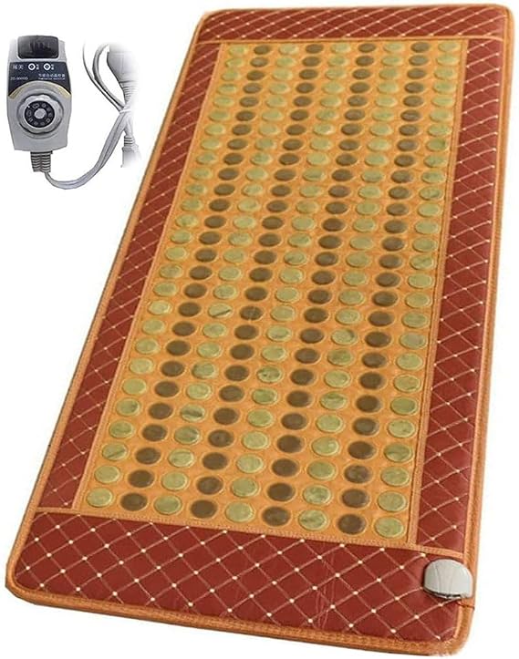 Far Infrared Heating Pad Natural Jade And Tourmaline Heating Mat Flexible Pad Bio Heat Mat For Back Full Body Heat Therapy With Jade For Body Back Pain, Adjustable Temp(Size:27.6 * 70.9 in)
