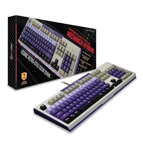 Hyperkin Hyper Clack Tactile Mechanical Keyboard for PC/ Mac, Blue,M07207