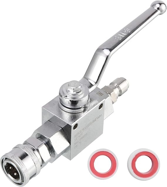 High Pressure Washer Ball Valve Kit 3/8 Inch Quick Connect