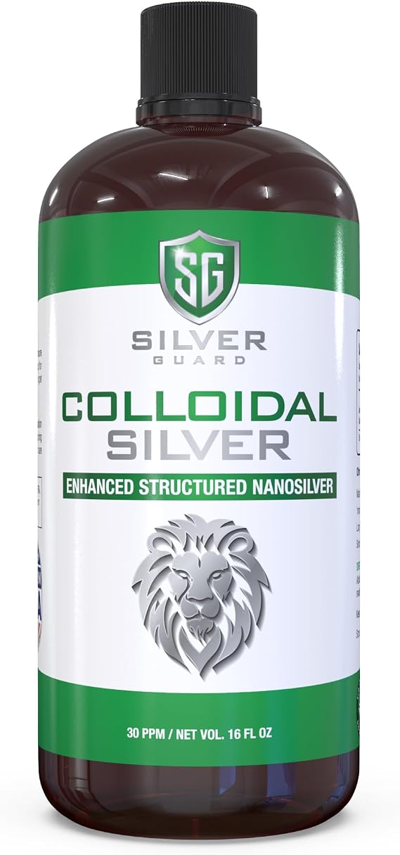 Enhanced Colloidal Silver Liquid Immune Support Supplement30ppm Pure & Natural Structured Silver WaterOrganic Colloidal Silver Solution16 oz Bottle (1 Pack)