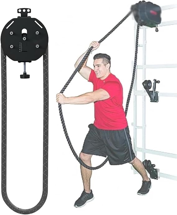 Endless Rope Trainer Machine for Home, Gym Pull Rope Machine, Endless Rope Trainer, with Adjustable Resistance for Grip, Arms, Back, and Body Coordination Exercises,001