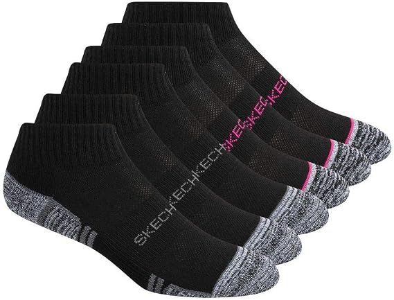 Skechers Women's 6 Pack Quarter Crew Socks