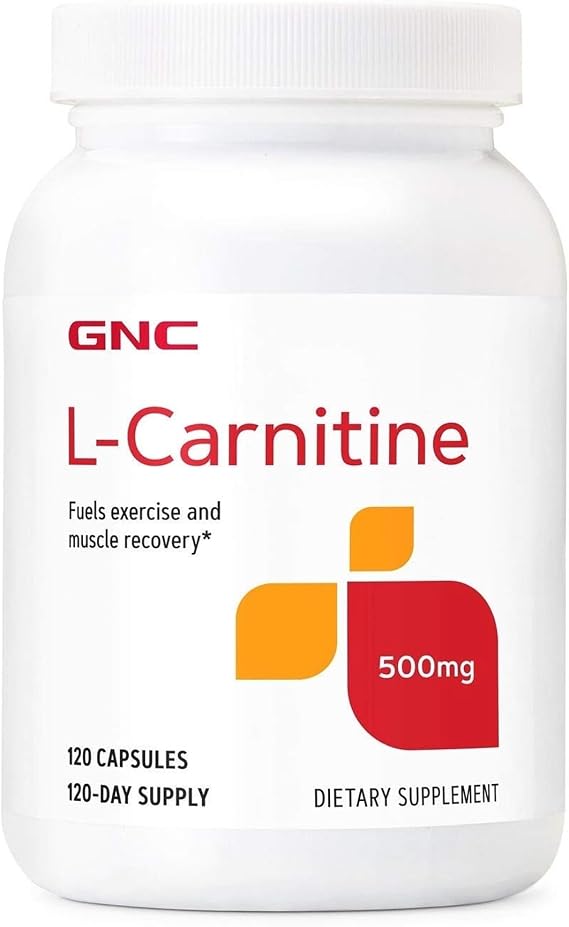 GNC L-Carnitine 500mg Supplement, 120 Capsules, 120-day Supply