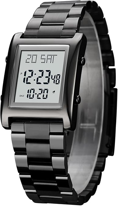 RNONDRY Mens Digital Watch Waterproof Stainless Steel Watches for Men Women