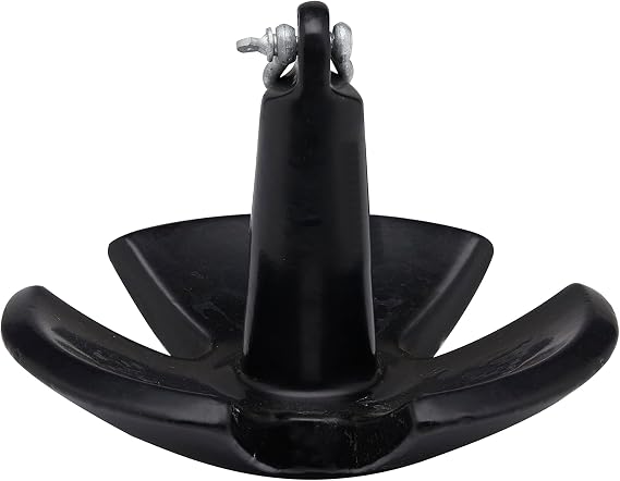 Seachoice River Anchor, Black Vinyl Coated Cast Iron, 30 Lbs.