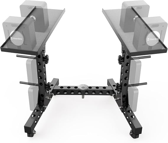 Eisenlink Adjustable Dumbbell Rack & Weight Rack | Holds 200kg, Space Saving Design for Home Gym Organization