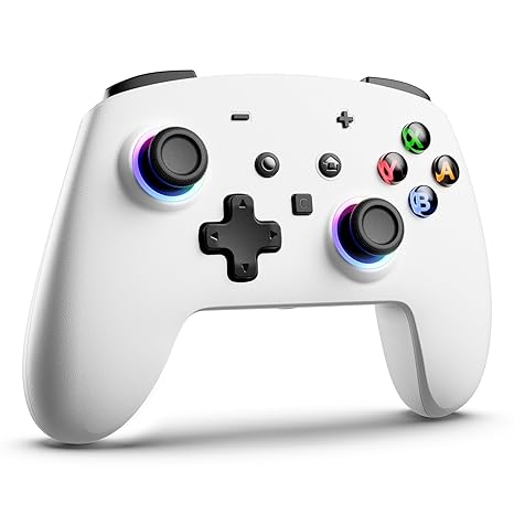 ECHTPower Switch 2 Pro Controller with Hall Effect Joysticks, One-Key Wake-Up for Switch 2, Wireless Controller for Switch 2/Switch/Lite/OLED, Turbo Button, 4 Back Buttons, RGB Lighting, 3.5mm Jack, Dual Vibration, 6-Axis Gyro