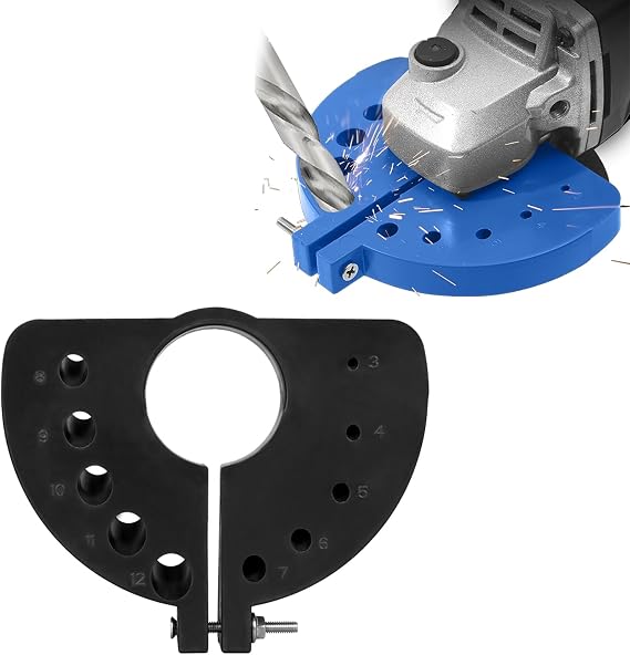 Drill Bit Sharpener for All Bits - Drill Bit Grinding Attachment, Power Drill Bit Sharpeners, Multi-specification Drill Bit Grinding, Giant Blade Angle Grinder for Grinding Drill Bits (Black)