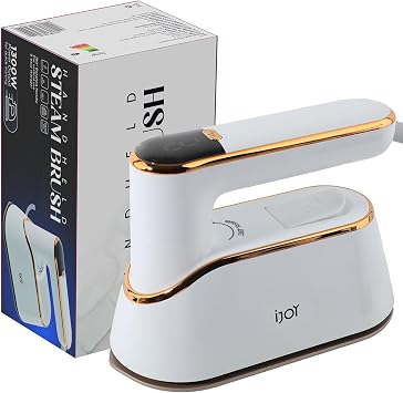 iJoy Travel Steamer Iron 1200W Portable Handheld with 4 Modes & LCD Display Fast Heating in 10s, 180 Swivel Handle, Powerful Wrinkle Remover for Home, Dorm & Travel| Plancha a Vapor Para Ropa