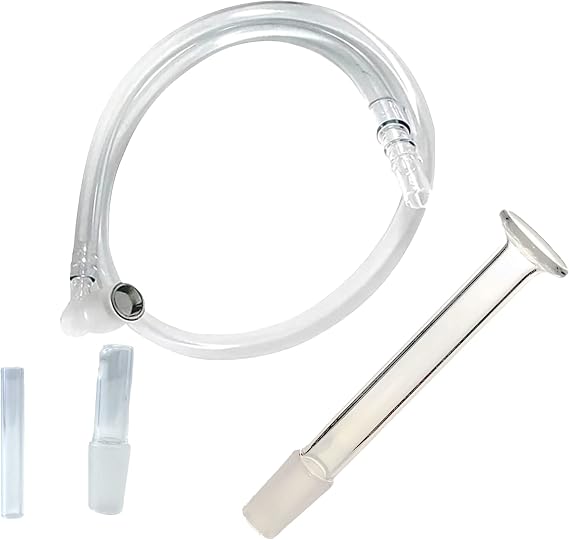 MouthPc Kit for Glass Globe Bubbler - Mini Portable Rig - Female 14mm Joint - Water Pc for Vaporiser & More (Whip & MouthPc Kit)
