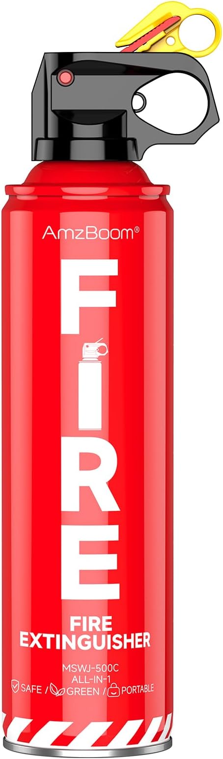 Fire Extinguisher for Home 1Pack, Kitchen, Car, and Grill,Compact Water-Based A, B, C, K Extinguisher and Easy Storage.