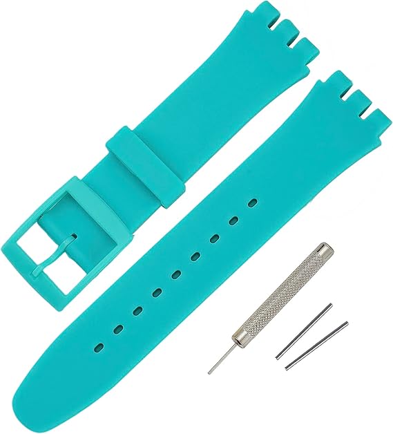 Rihahisy Silicone Rubber Watch Strap/Watch Band Replacement for Swatch